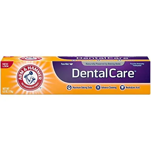 Arm & Hammer Dental Care Fluoride Toothpaste, Advance Cleaning, Maximum Strength, Fresh Mint 6.3 oz (178 g) (Pack of 3) - Packaging May Vary