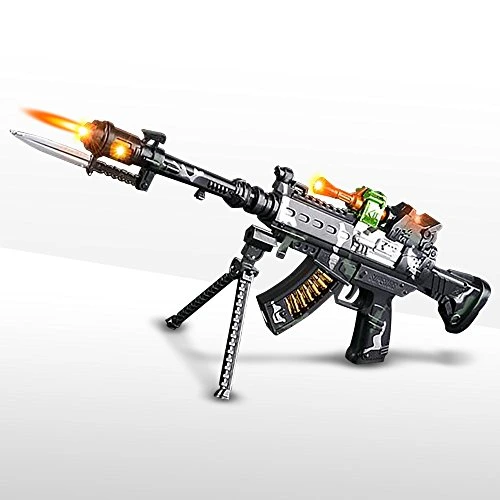 ArtCreativity Special Forces Toy Machine Gun with LEDs, Sound & Bayonet | 22â Kidsâ Light Up Military Assault Rifle | Cool Stand & Shoulder Strap | Batteries Included | Great Gift for Boys and Girls