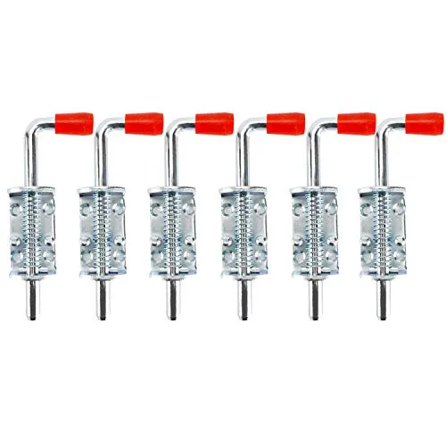 Artilife 6Pack Solid Steel Barrel Bolt Spring Loaded Locking Latchs 6.5