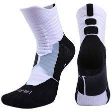 ASHORE SHOP UNISEX RUNNING FITNESS COMPRESSION WHITE SOCKS