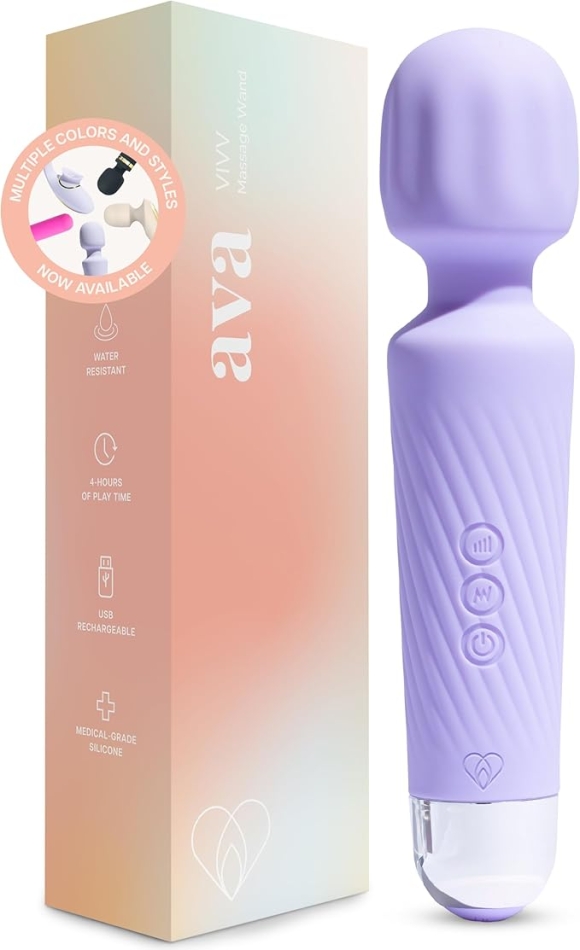 Ava Vibrator â Battery Life 4 Hours | Water Resistant Body Safe Silicone | Clitoral Vibrators - Purple