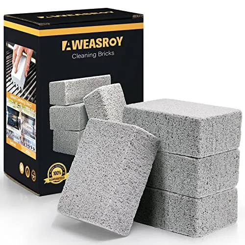 AWEASROY Heavy Duty Grill Cleaning Bricks, Pumice Griddle Cleaning Stone Blackstone Griddle Accessories for BBQ Griddle Flat Top Grill Cleaning, Sink, Swimming Pool(4 Pack)