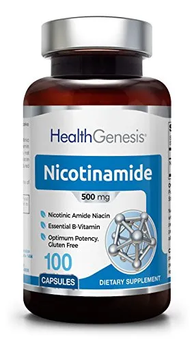 B3 Nicotinamide 500 mg 100 Capsules - Natural Flush-Free Vitamin Formula | Gluten-Free Nicotinic Amide Niacin | Supports Skin Health | Healthy Cell Repair Support