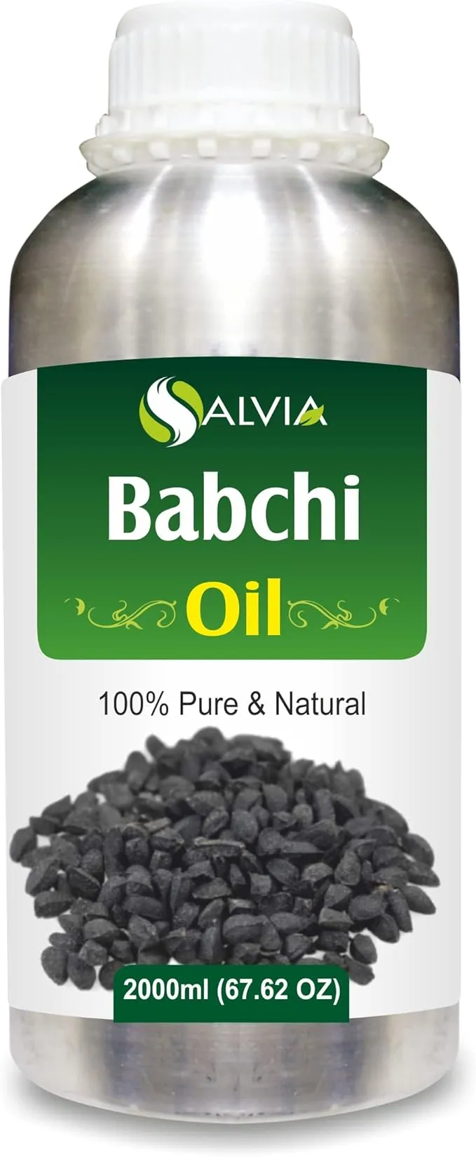 Babchi Oil (Psoralea Corylifolia) 100% Pure & Natural Undiluted Uncut Cold Pressed Carrier Oil | Best For Aromatherapy | Therapeutic Grade -2000ml/67.6 fl. oz. Express Shipping