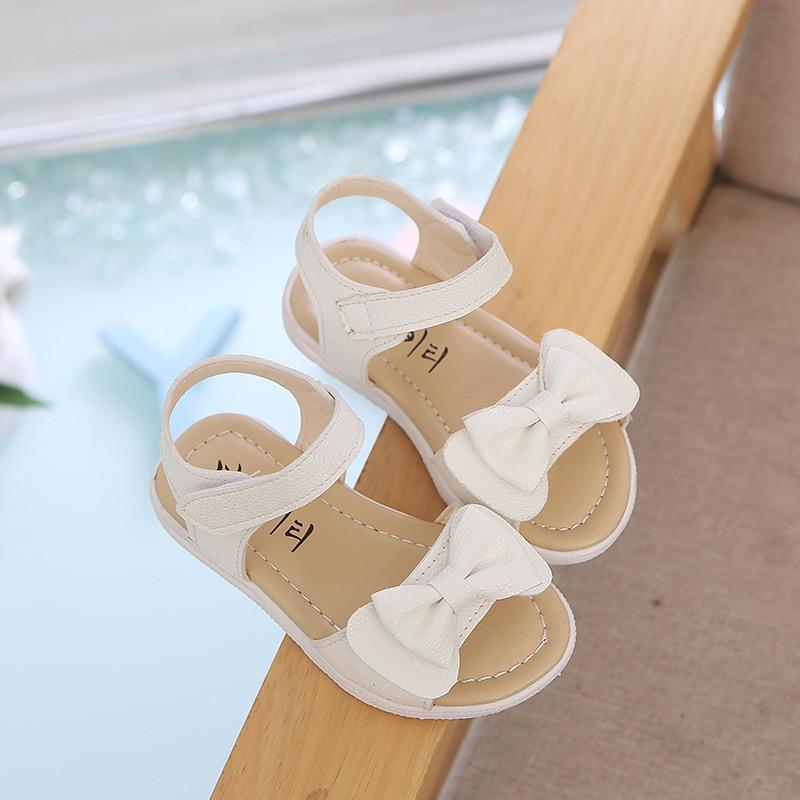 Baby Girls Korean Sweet Bowtie Sandals Kids Toddler Baby Summer Children's Princess Dress Beach Shoes 2-10Y Teens casual Shoes