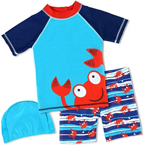 Baby Little Boys 2-10T Summer Swimwear Two Piece Rash Guard Bathing Suits Sun Protection Swimsuits Beachwear 4