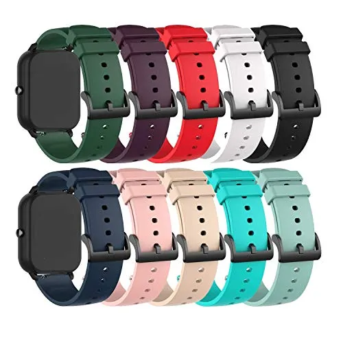 Bands Compatible with Rinsmola Replacement Wristbands Accessory Colourful Silicone Bracelet Quick Release Strap Arm Bands for Rinsmola Smartwatch, Soft and Durable