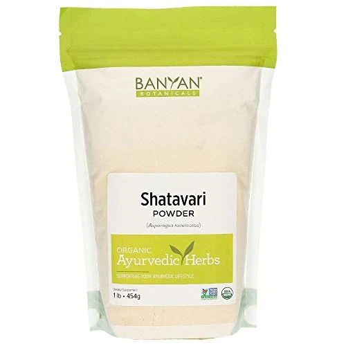 Banyan Botanicals Organic Shatavari Powder ï¿½ Asparagus racemosus ï¿½ Ayurvedic Herb for Vata & Pitta, Balanced Female Hormones, Energy, Vitality & More* ï¿½ 1lb. ï¿½ï¿½ Non-GMO Sustainably Sourced Vegan