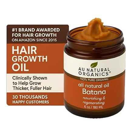 Batana Oil for Hair Growth, Since 2015, 6oz Big Jar, 100% Pure Cold Pressed Aceite De Batana, Organic Botana Oil Thickens Hair, Stops Breakage, Nourishes Scalp, Skin Moisturizer