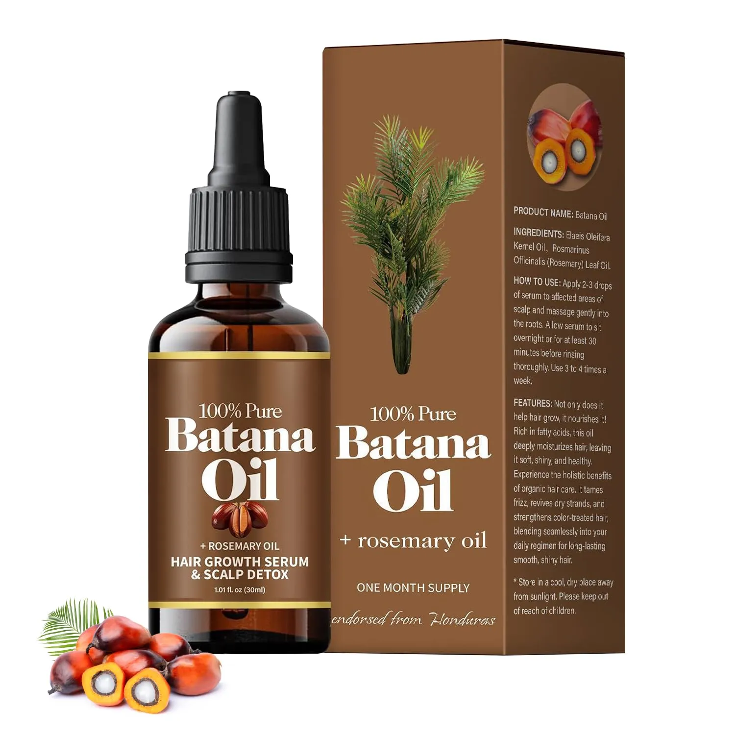 Batana Oil with Rosemary for Hair Growth
