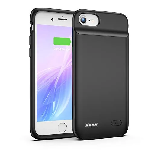 Battery Case for iPhone 8 7 6s 6 SE 2020(2nd Generation), 3200mAh Charging Case Portable Protective Charger Case for iPhone 8 7 6s 6 SE 2020(2nd Generation) (4.7inch) (Black)