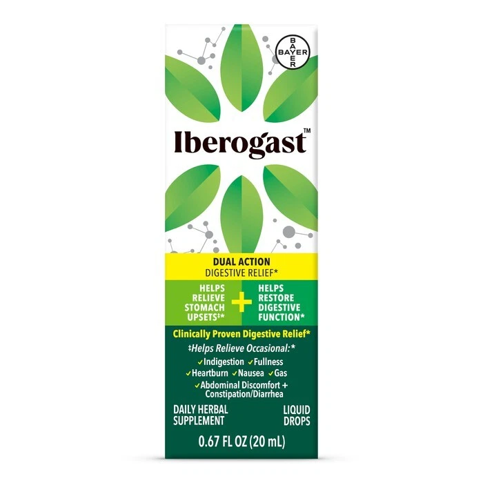 Bayer Iberogast 20 ml, 9 Herb Treatment, Dual Action Digestive Relief