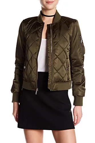 BCBGeneration Quilted Bomber Jacket, Olive, Large