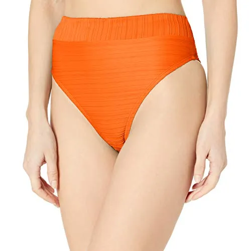 BCBGeneration Women's High Waist Hipster Bikini Swimsuit Bottom, Sunkist//Feel The Rhythm, S