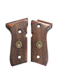 Beretta F92, 92 A1, 92G, 92FS, 96, 96 A1, M9, m9A1 Compatible Metal Laser Cut Wooden Grip Mod13