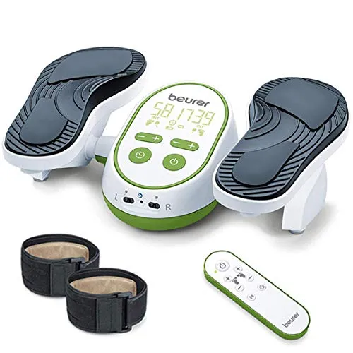 Beurer Vital Legs EMS Circulation Stimulator, FM250 | Revitalizing Electrostimulation - Impulse Massage | Improve Blood Circulation in Legs While Sitting | Relieve Muscle Tension | Exercise Equipment