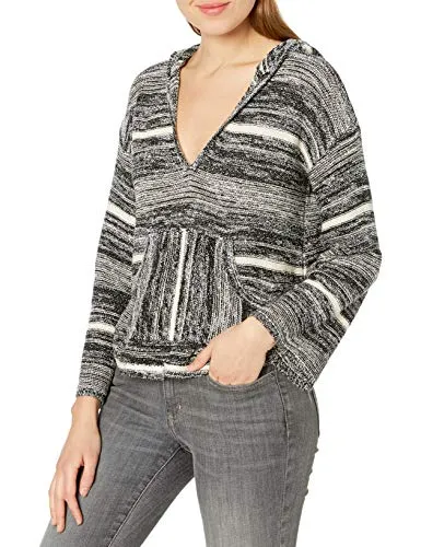 Billabong Women's Hooded Sweater, Black Multi, M