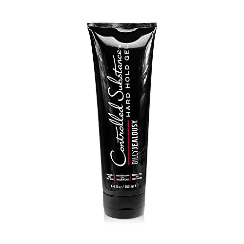 Billy Jealousy Controlled Substance Hard Hold Mens Styling Hair Gel, 8 Fl Oz