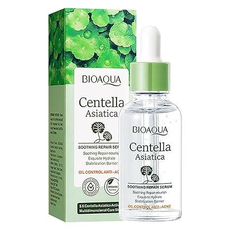 BIOAQUA Centella Asiatica Soothing Repair Facial Serum Nourish Oil Control Anti-Acne Face Skin Care 30ml