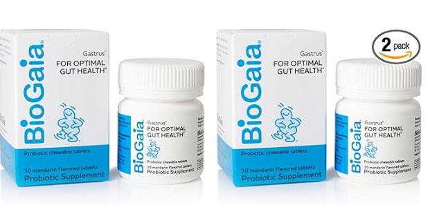 BioGaia Gastrus Gut Health Probiotic | Eases Abdominal Discomfort, Gas & Bloating | Promotes Regularity & a Healthy Gut | Contributes to a Balanced Microbiome | Backed by 30 Years of Research | 2-Pack