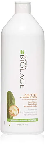 BIOLAGE 3Butter Control System Conditioner | Nourishes & Detangles To Define Curly Hair | For Unruly, Dry Hair | 33.8 Fl. Oz.