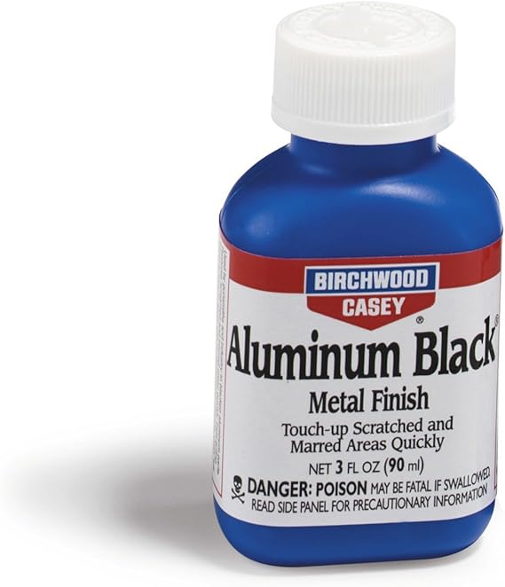 Birchwood Casey Fast-Drying Fast-Acting Aluminum Black Metal Finish for Restoring Scratched and Marred Areas, Gun Cleaning