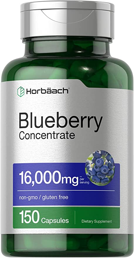Blueberry Extract Supplement | 150 Capsules | Blueberry Concentrate | Non-GMO, Gluten Free | by Horbaach