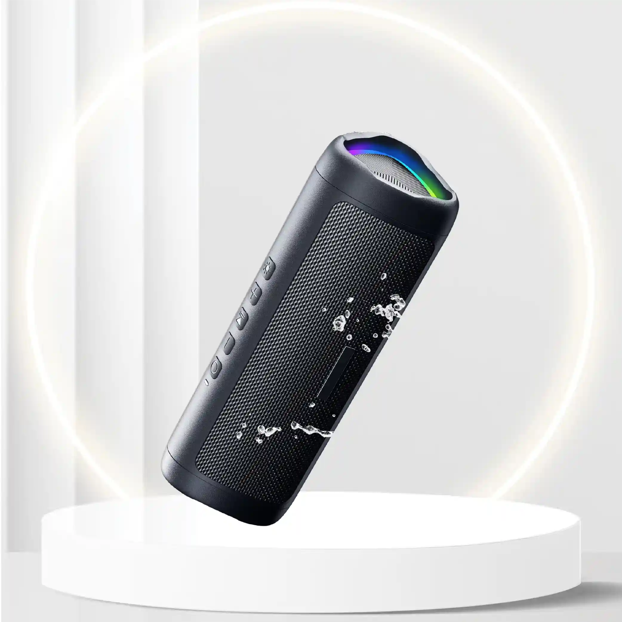 Bluetooth Speaker, IPX5 Waterproof Speaker with HD Sound, Up to 24H Playtime, TWS Pairing, BT5.3, Portable Wireless Speakers for Home/Party/Outdoor/Beach, Electronic Gadgets, Birthday Gift (Black)