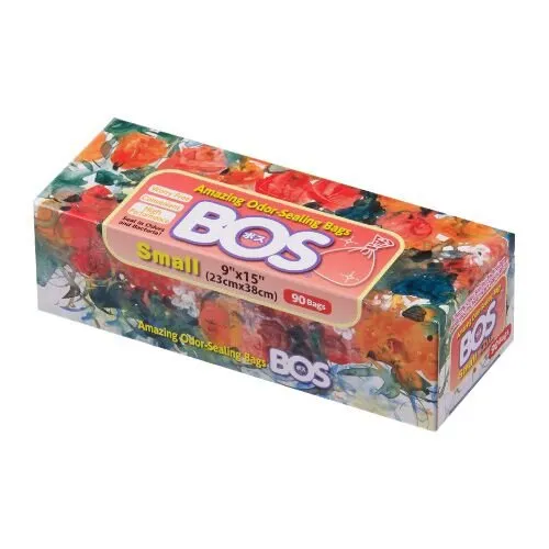 BOS Amazing Odor Sealing Disposable Bags for Diapers, Pet Waste or any Sanitary Product Disposal -Durable and Unscented (90 Bags) [Size: S, Color: White]