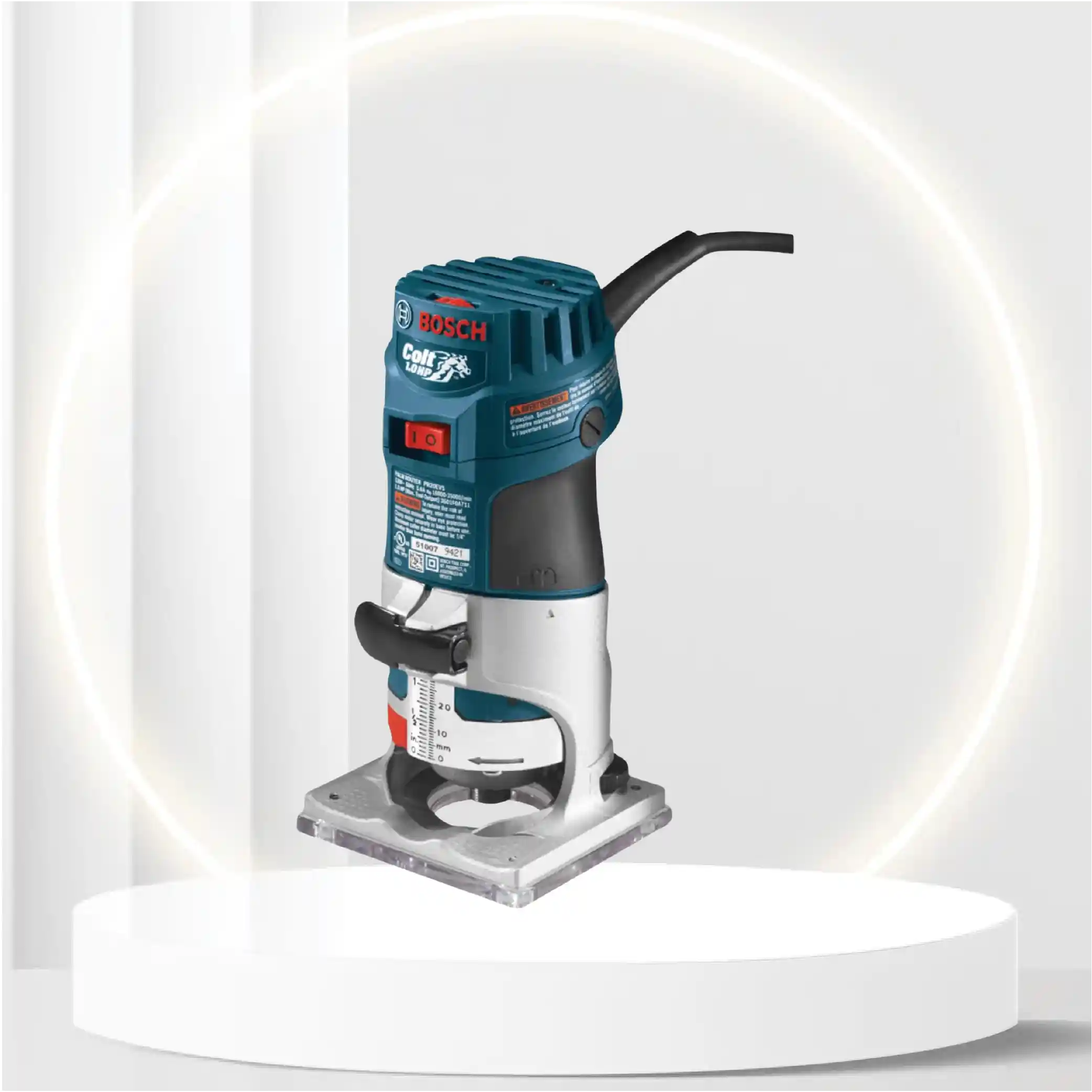 BOSCH PR20EVS Router Tool, 1 Horsepower 5.6 Amp Electronic Variable Speed Palm Router