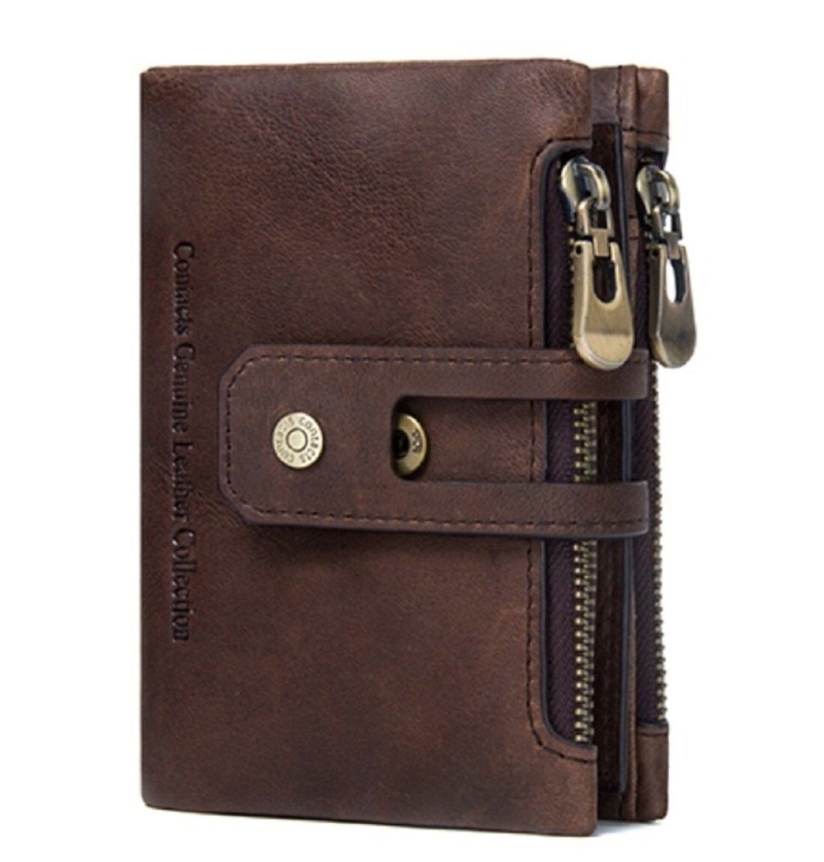 Brand New RFID Protected Brown Genuine Leather Wallet For Men (C)