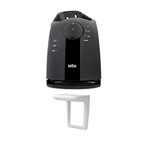 Braun Pulsonic Clean Charge Base Unit (Black) (Clean and Charge Base Only) with Knox Gear Multipurpose Outlet Wall Shelf bundle (2 Items)