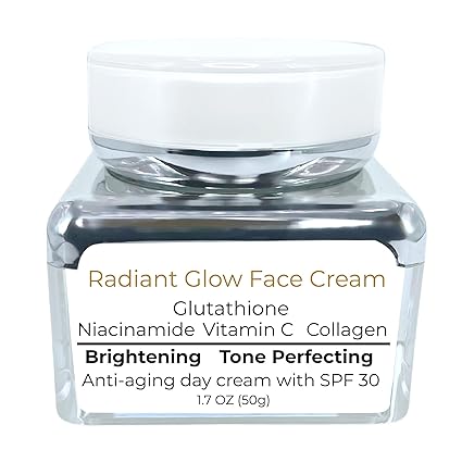 Brightening Face Cream - with Niacinamide, Collagen, Glutathione & Vitamin C | Reduces Fine Lines and Wrinkles 50g/1.7 OZ.