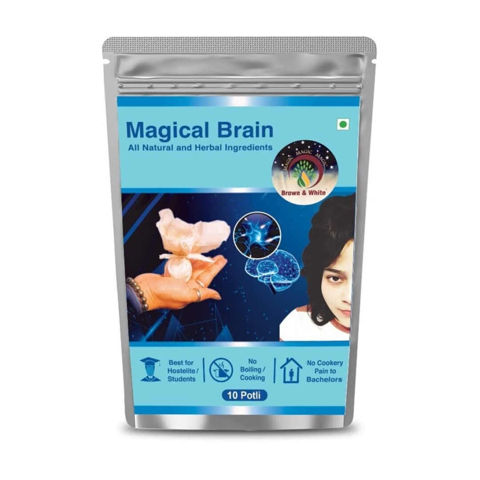 Brown & White Magical Brain Tonic â 10 Potli
