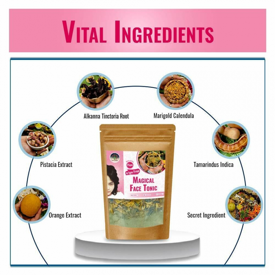 Brown & White Magical Face Tonic (25gm) - Only for APPLICATION (For All type of