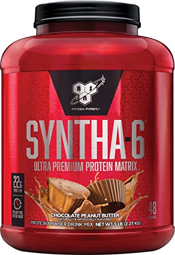BSN SYNTHA-6 Whey Protein Powder, Micellar Casein, Milk Protein Isolate, Chocolate Peanut Butter, 48 Servings (Packaging May Vary)