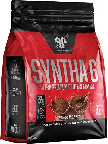 BSN SYNTHA-6 Whey Protein Powder, Micellar Casein, Milk Protein Isolate Powder, Chocolate Milkshake, 97 Servings (Package May Vary)
