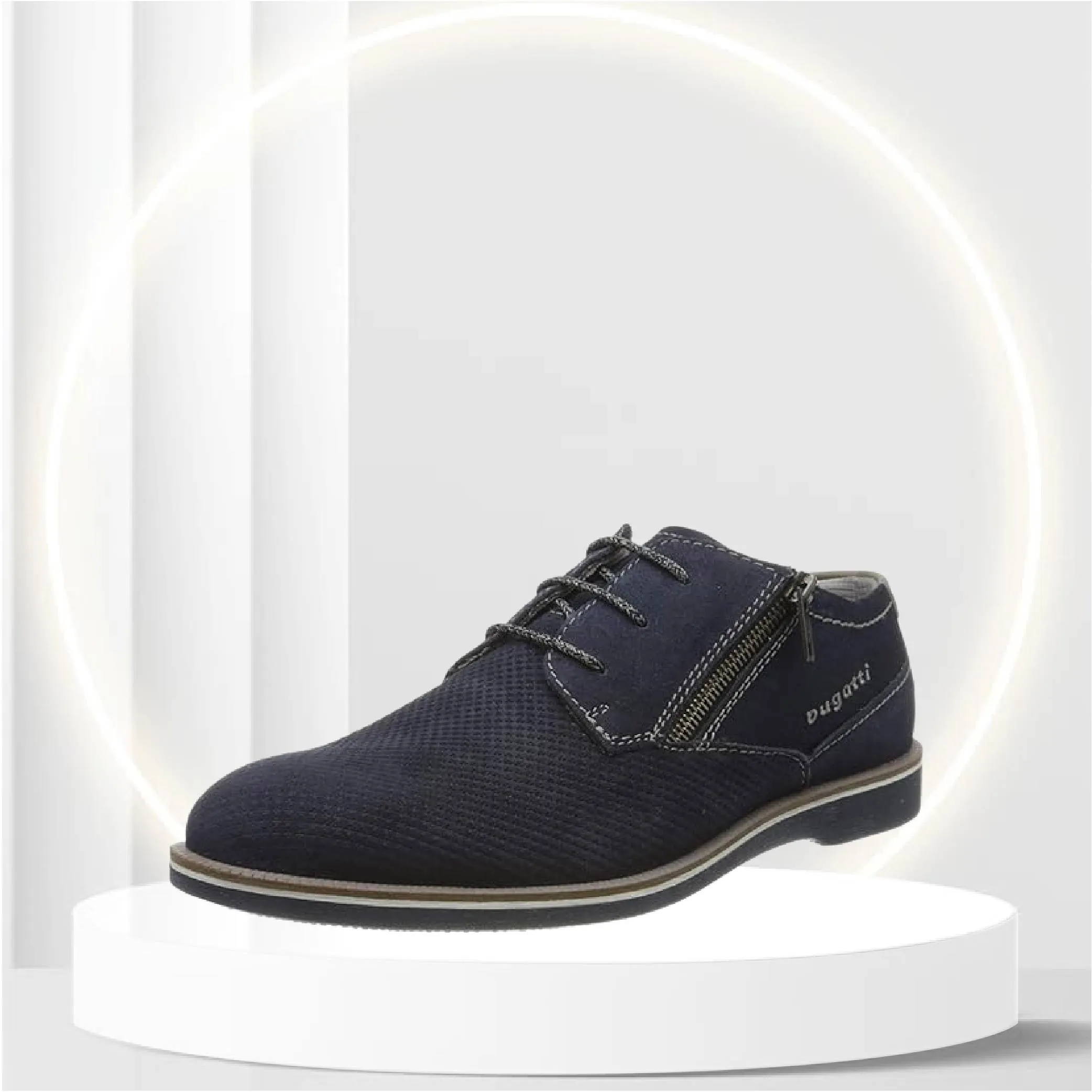 Bugatti Men's Derby Lace-Up, Blue Blue 4000, 10.5