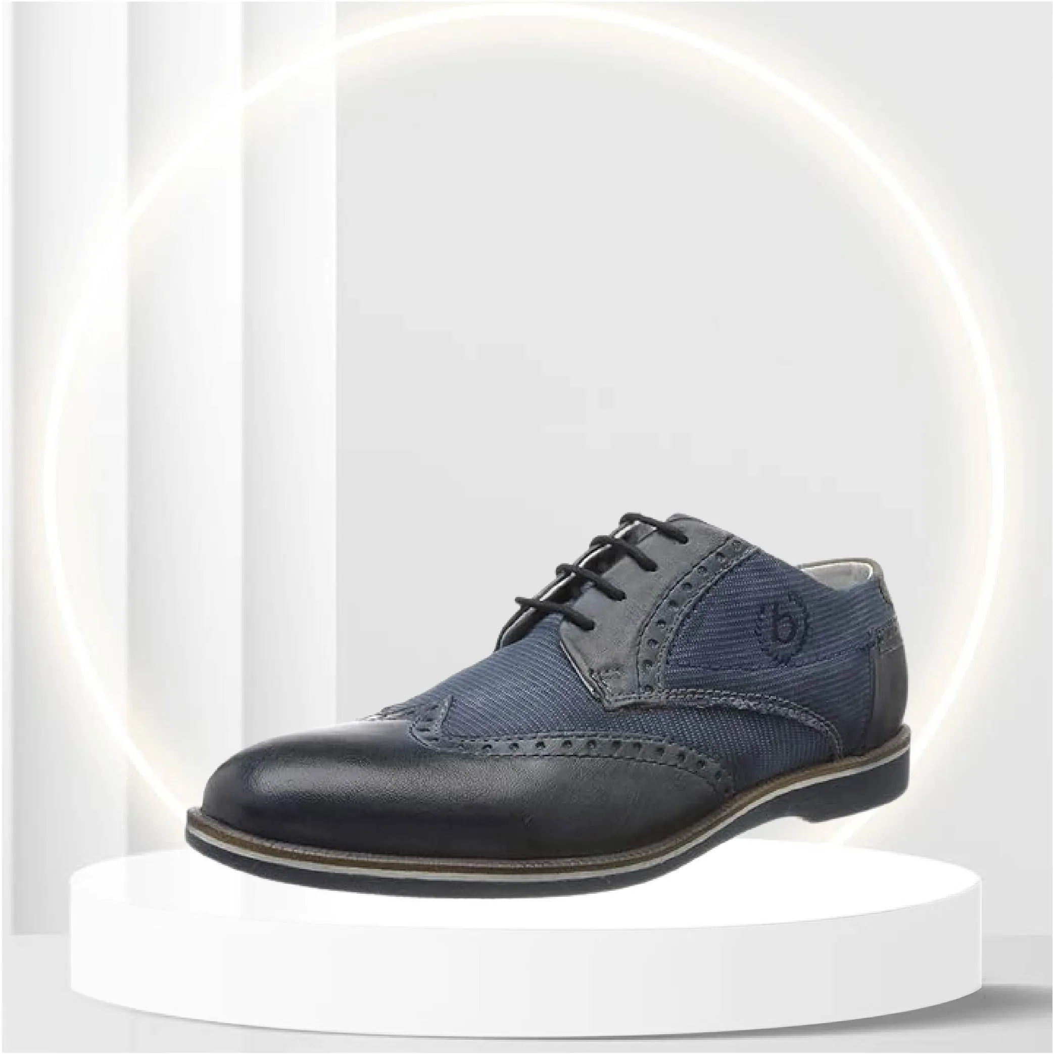 Bugatti Men's Derby Lace-Up, Blue Blue 4000, 8 UK