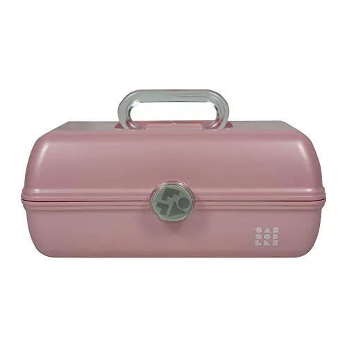 Caboodles On-The-Go Girl Cosmetic Organizer, Millennial Pink Sparkle