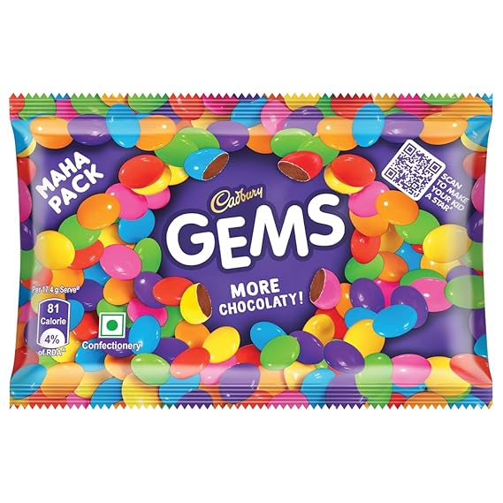 Cadbury Gems Chocolate Pouch, 17.4 g