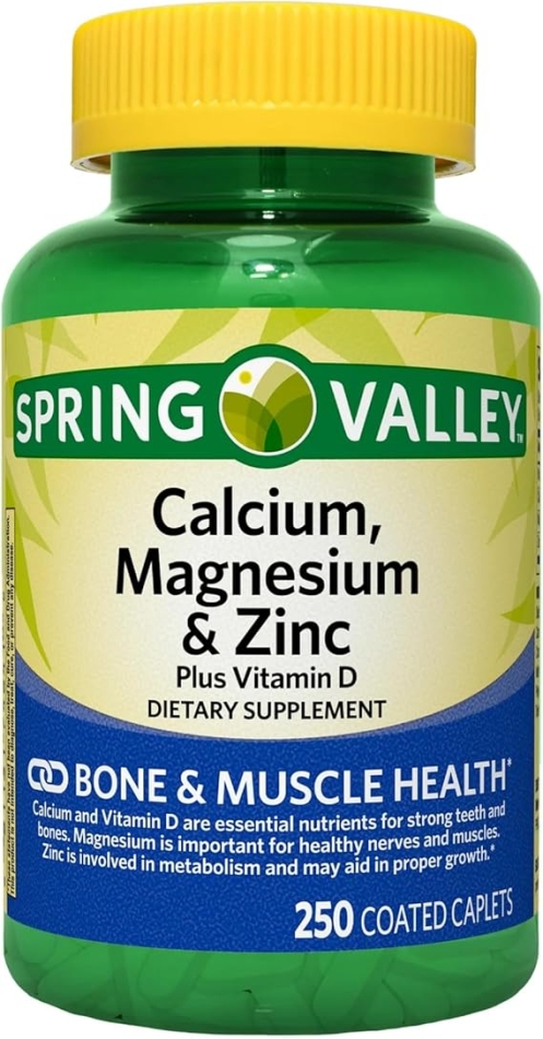 Calcium Magnesium Zinc with Vitamin D3 Caplets  Bone & Muscle Health  Immune Support  Dietary Supplement  250 Count by Spring Valley Plus Venancio s Shop Sticker