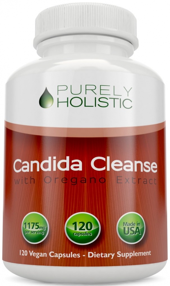 Candida Cleanse 120 Capsules Veggie Caps with Herbs, Antifungals, Enzymes and Probiotics
