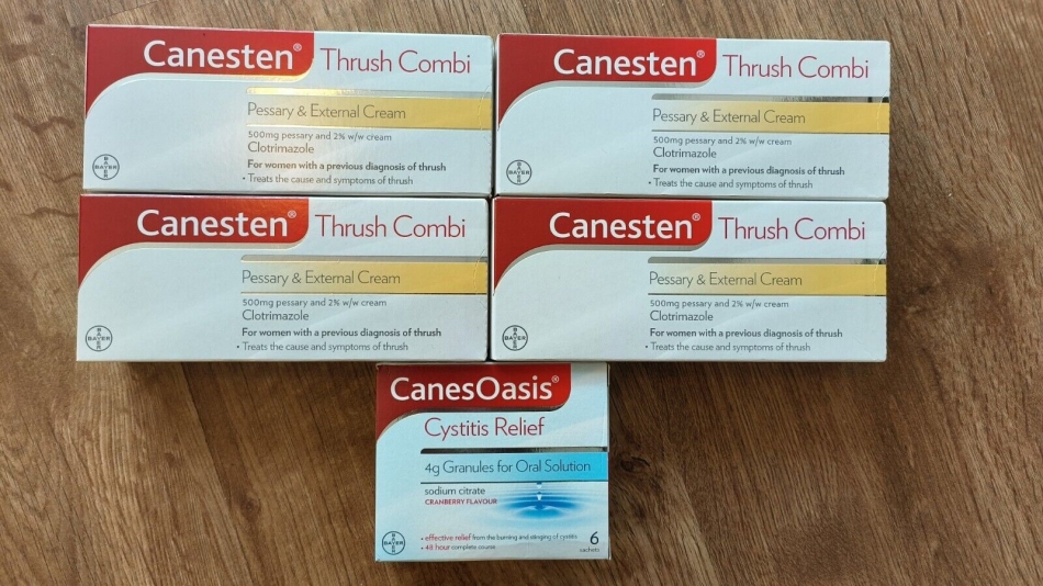 Canesten Thrush Cream X4 Pack + 1 pack Extra