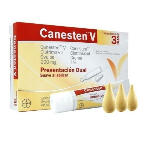 Canesten V DUAL 3 Days Ovules and Cream/Canesten V Dual 3 Dias Ovulos y Crema