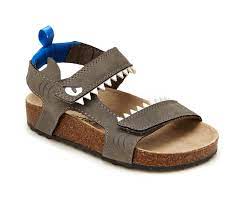 carters Boys Zackary Sandal Grey 4 Toddler