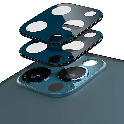 Caseology Lens Protector Compatible with iPhone 12 Pro Camera Lens Protector 2-Pack (2020) - Pacific Blue