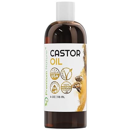 Castor Oil Pure Carrier Oil - Cold Pressed Castor Oil for Essential Oils Mixing Natural Skin Moisturizer Body & Face, Eyelash Caster Oil, Eyelashes Eyebrows Lash & Hair Growth Serum (4 oz)
