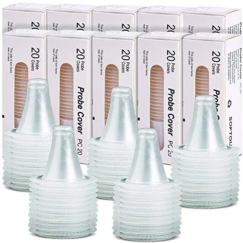 CEI-CEI 200 Counts Ear Thermometer Covers Lens Filters Refill Caps for All Braun Thermometer Models, Disposable Ear Thermometer Covers for Braun (200)