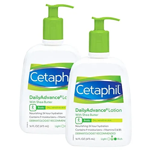 Cetaphil Daily Advance Lotion, Ultra Hydrating, 16 Ounce (Pack of 2)
